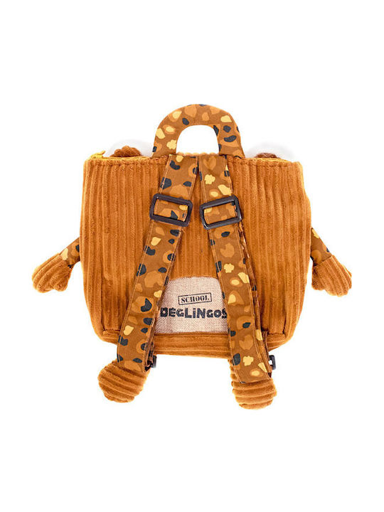 Les Deglingos Speculos the Tiger Παιδική Τσάντα Πλάτης Καφέ 25x25εκ.