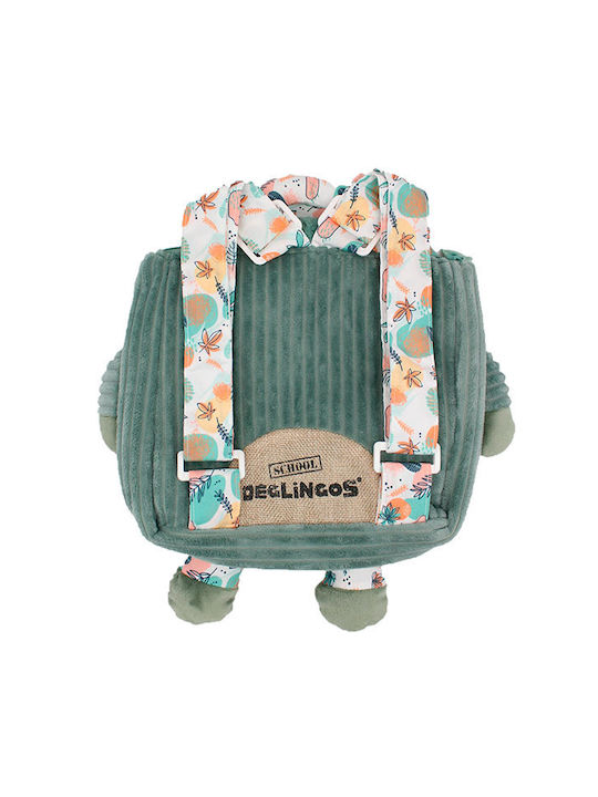 Les Deglingos Chillos the Sloth Kinder Rucksack Rucksack Grün 25cmx25cmcm