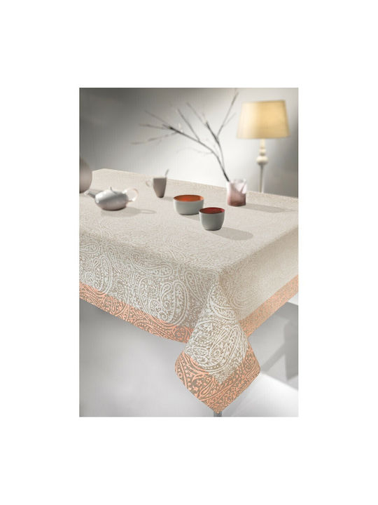 Saint Clair 1029 Polyester Stain Resistant Tablecloth Coral 145x180cm