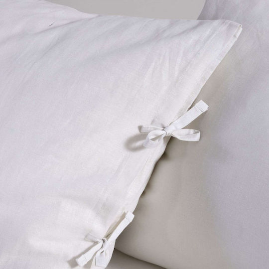 Nef-Nef Homeware Pillowcase Set with Envelope Cover Ecru 52x72cm. 031834
