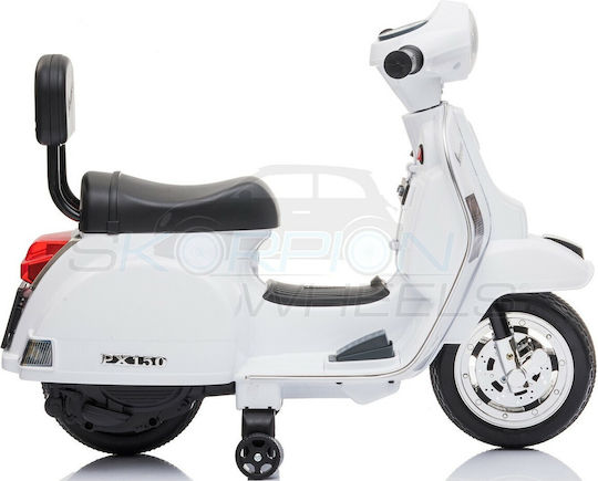 Лицензиран Vespa Piaggio Електрическо 6 волта Бял