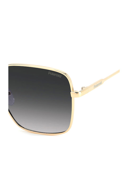 Polaroid Women's Sunglasses with Gold Metallic Frame and Grey Gradient Polarized Lenses PLD6194/S/X J5G/WJ