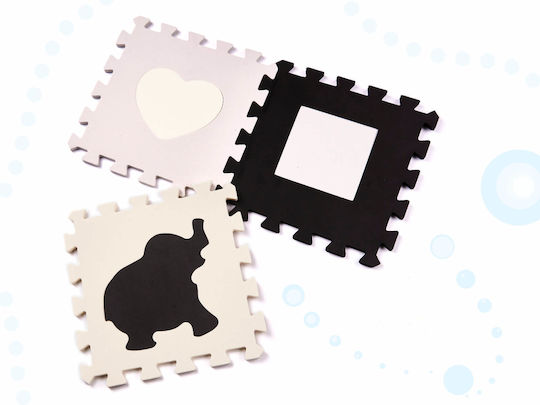 Loco Interactive Floor Puzzle with Animals Grey-Black 36pcs