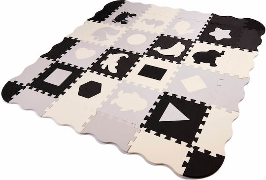Loco Interactive Floor Puzzle with Animals Grey-Black 36pcs