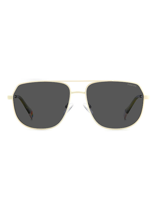Polaroid Sonnenbrillen mit Gold Rahmen und Schwarz Polarisiert Linse PLD6195/S/X Z1P/M9