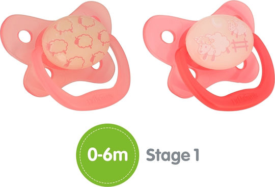 Dr. Brown's Prevent Orthodontic Pacifiers Silicone Night Lambs - Pink for 0-6 months 2pcs