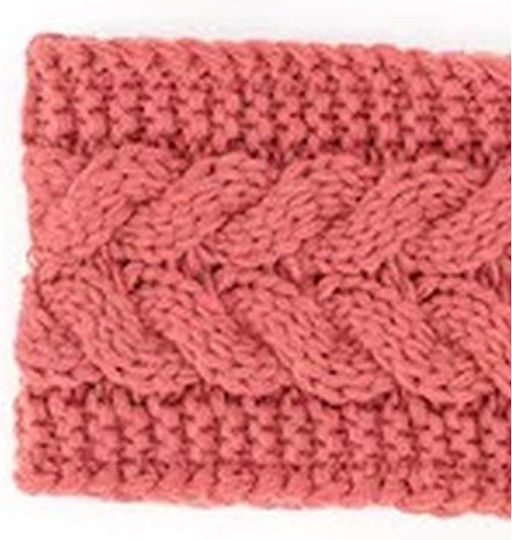Laurentian Frauen Stirnband mit Strickmuster in Rot Farbe