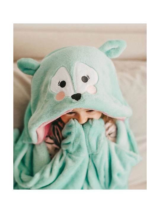 Zoocchini Pătură Fleece Fawn Turcoaz 91x127cm