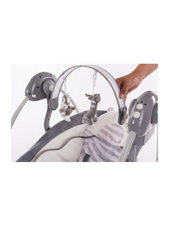 Bo Jungle Elektrisch Baby Relax Schaukel B-Portable mit Musik und Vibration White Tiger für Kind bis 9kg