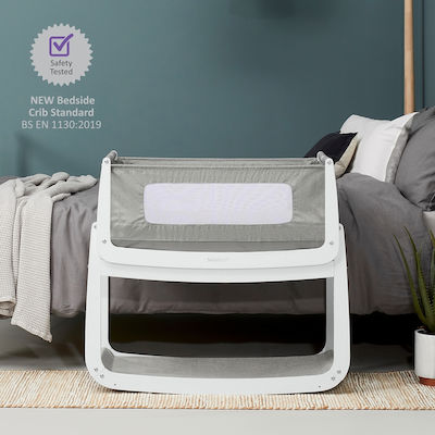 Snuz Cradle SnuzPod 4 with Mattress and Side Opening Dusk Grey