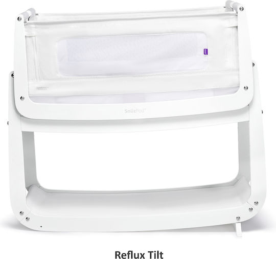 Snuz Λίκνο SnuzPod 4 White με Στρώμα και Πλαϊνό Άνοιγμα