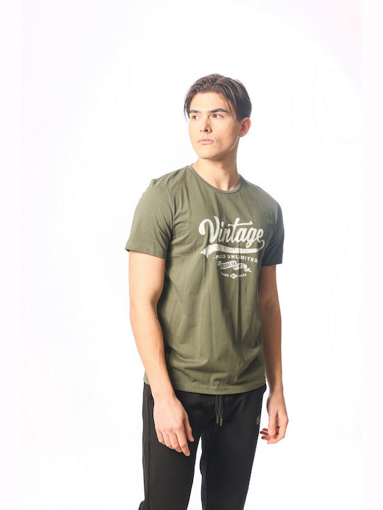 Paco & Co Men's Short Sleeve T-shirt Khaki