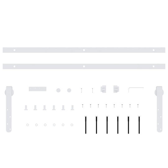 vidaXL Μηχανισμός Επαναφοράς για Πόρτες έως 122cm και 20kg Λευκός