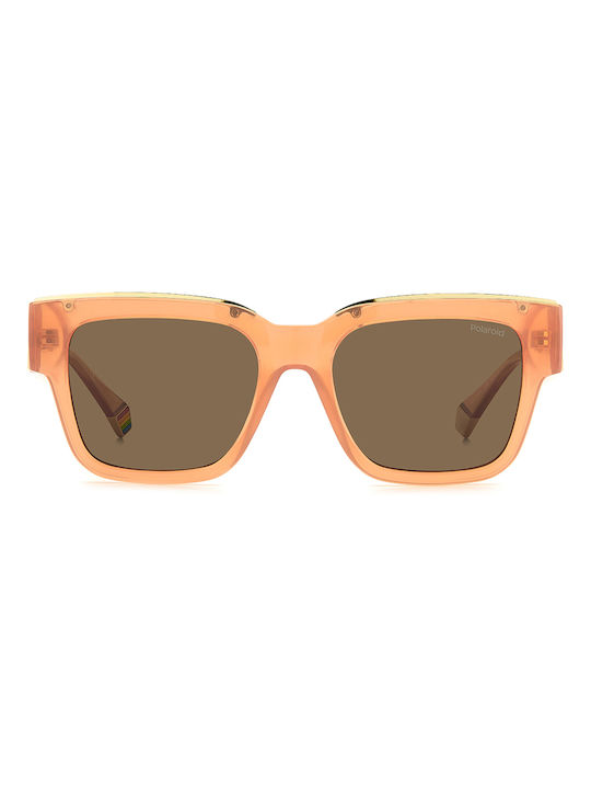 Polaroid Sonnenbrillen mit Orange Rahmen und Braun Polarisiert Linse PLD6198/S 733/SP