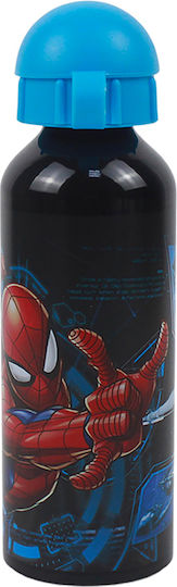 Gim Spiderman Kids Water Bottle Spiderman Aluminium with Pop-Up Cap 520ml