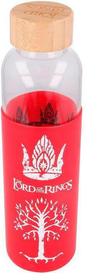 Stor Lord of the Rings Kinder Trinkflasche Silikon mit Schraubverschluss Auslaufsicher Rote 600ml
