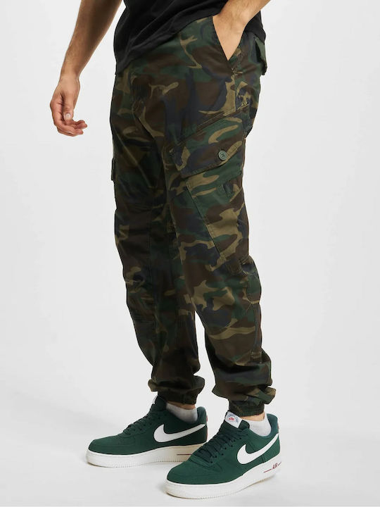 Trousers Cargo Elastic in Slim Fit Woodland