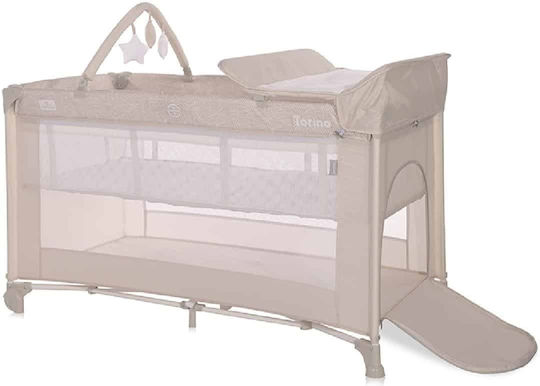 Lorelli Torino Plus Playpen 2 Levels with Changing Table & Mattress Fog Striped 127x68cm