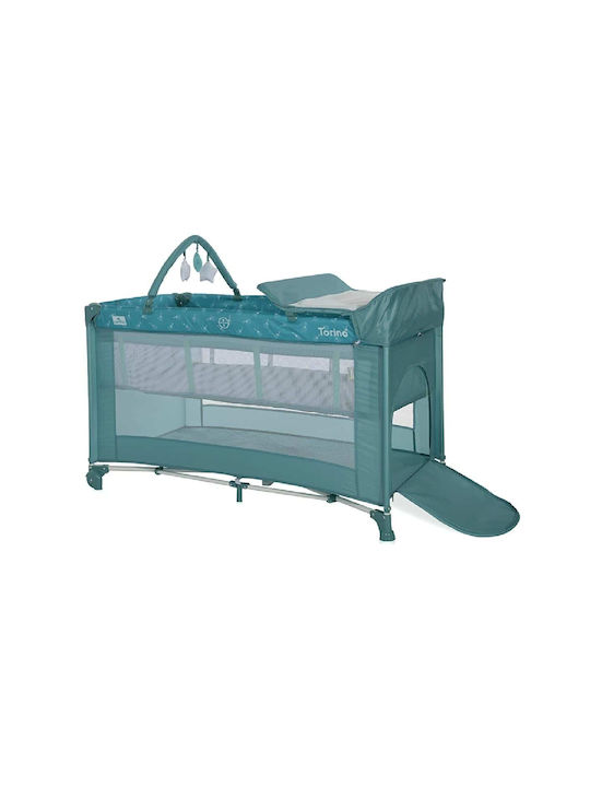 Lorelli Torino Plus Playpen 2 Levels with Changing Table & Mattress Arctic Floral 127x68cm