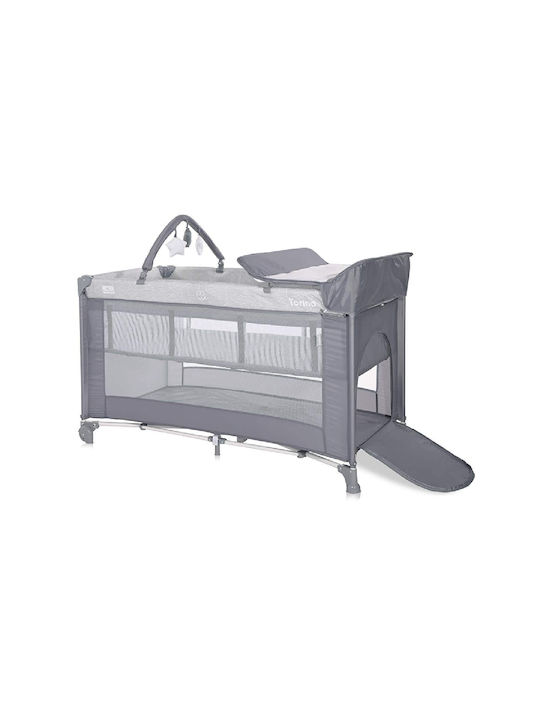 Lorelli Torino Plus Playpen 2 Levels with Changing Table & Mattress Gray 127x68cm