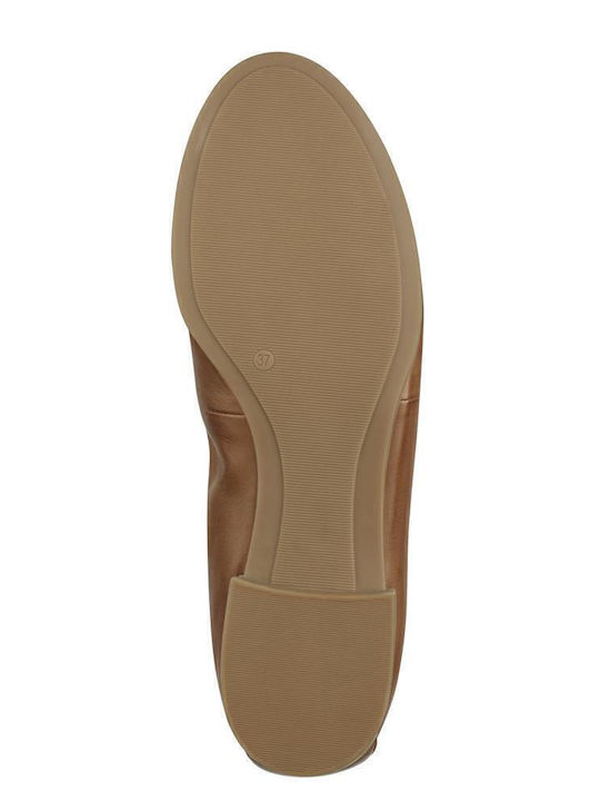 Fabric Ballerinas Tabac Brown
