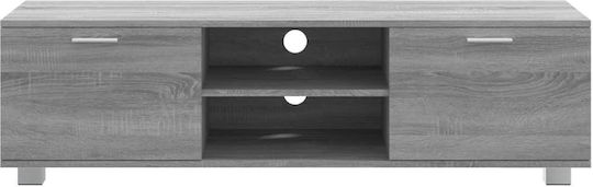 TV Stand Wooden Gray L140xW40.5xH35cm