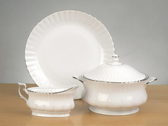 Cryspo Trio Ivona Platin Porcelain Dinnerware Set 20pcs