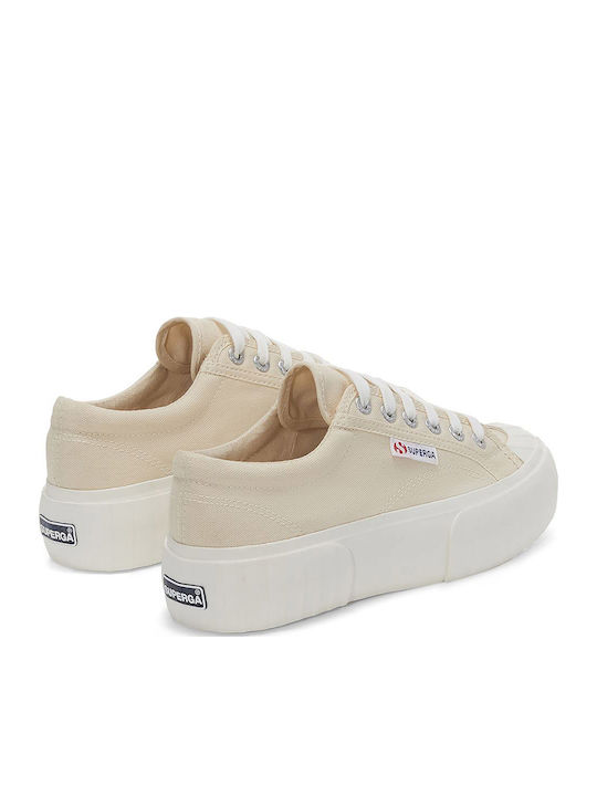 Γυναικεία Flatforms Sneakers Μπεζ