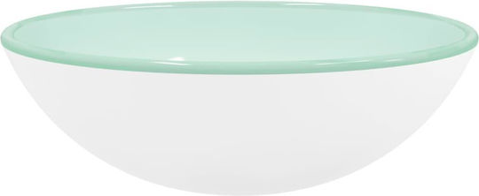 vidaXL Επικαθήμενος Νιπτήρας Γυάλινος 42x42x14cm