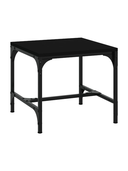 Round Metal Side Table Black 2 Pieces M40xL40xH35cm