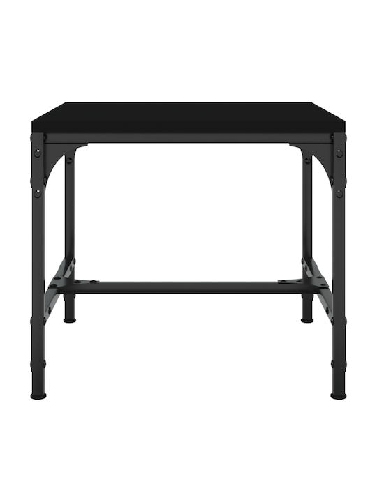Round Metal Side Table Black 2 Pieces M40xL40xH35cm