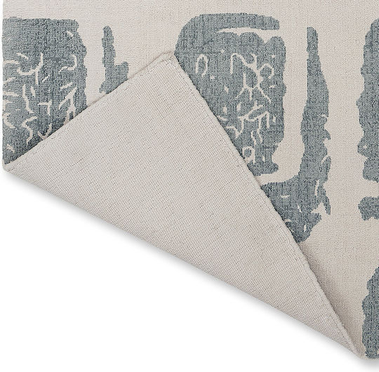 Ted Baker Woodblock Handgefertigt Teppich Rechteckig Baumwolle 163001 Grey