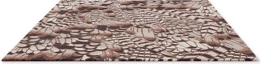 Ted Baker Feathers Lucrat manual Covor Rectangular Din lână 162404 Natural