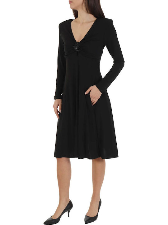 Midi Damenkleid Schwarz