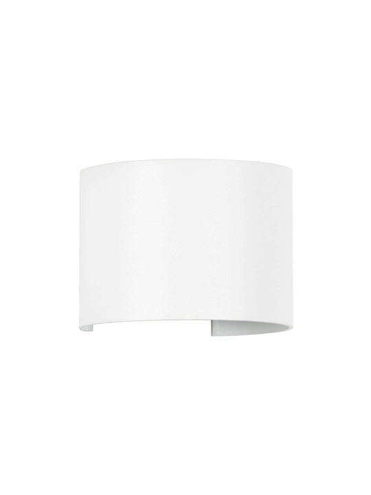 GloboStar Axis-R Wall-Mounted Outdoor Lighting Ceiling Lamp IP65 10W with Cool White Light Double Beam 10x10x10cm