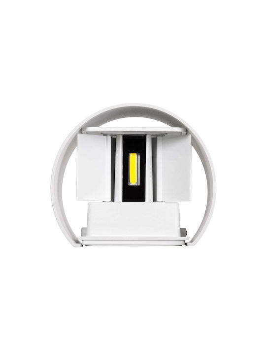 GloboStar Axis-R Wall-Mounted Outdoor Lighting Ceiling Lamp IP65 10W with Cool White Light Double Beam 10x10x10cm