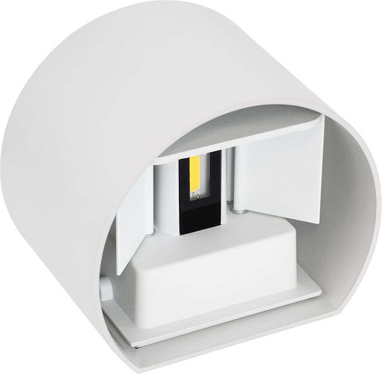 GloboStar Axis-R Wandmontierte Außen-Deckenleuchte LED IP65 10W mit Natürliches Weiß Licht Doppelstrahl 10x10x10εκ.