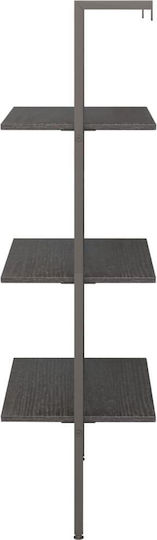 Βιβλιοθήκη Μαύρη 64x35x120.5εκ.