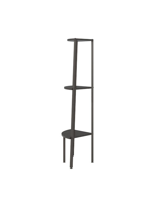 Corner Black Bookcase 45.5x31.5x120cm