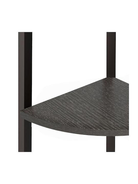 Corner Black Bookcase 45.5x31.5x120cm