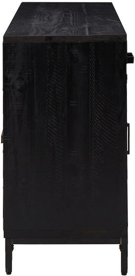 Мебели за съхранение с чекмеджета Черен 110x35x70см