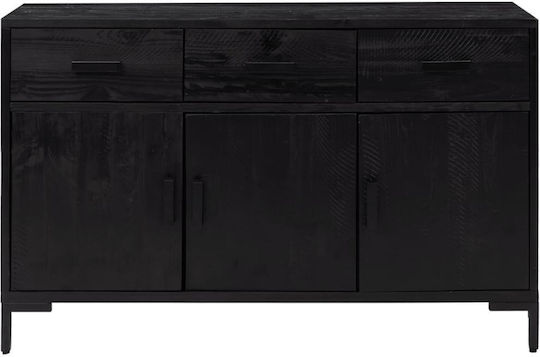 Мебели за съхранение с чекмеджета Черен 110x35x70см