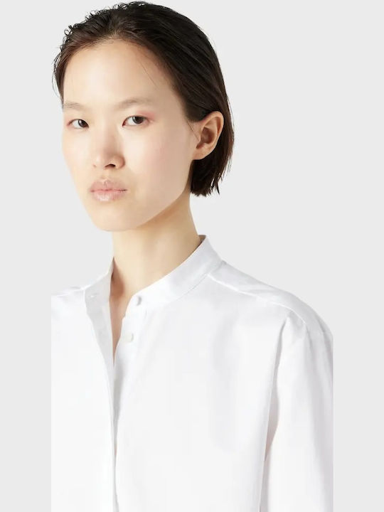 Women's Monochrome Long Sleeve Shirt White