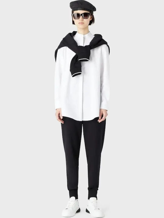 Women's Monochrome Long Sleeve Shirt White