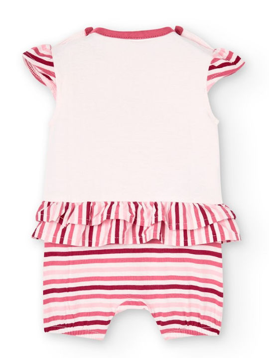 Boboli Baby Bodysuit Set Short-Sleeved Pink