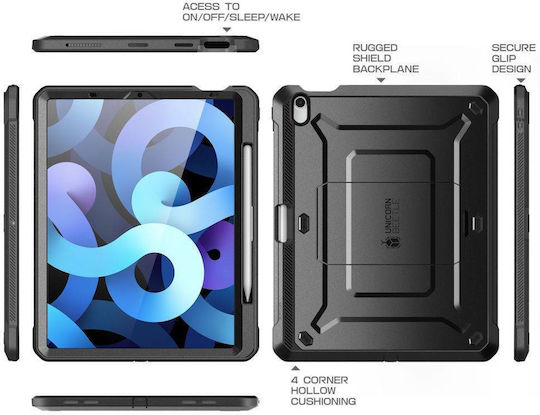 Supcase Unicorn Beetle Pro Back Cover Ανθεκτική Μαύρη (iPad 2022 10.9'')