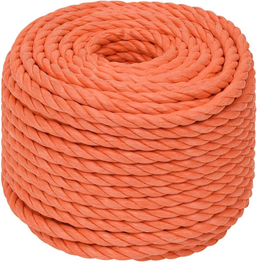 vidaXL Rope with Diameter 24mm and Length 50m Orange Working Rope 24mm 50m made of Polypropylene 152955