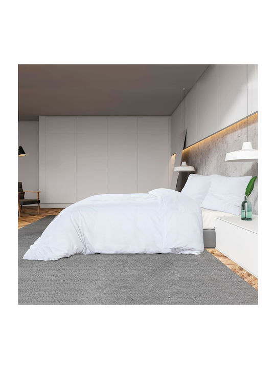 vidaXL Duvet Cover Set Cotton Queen with 2 Pillowcases 220x225 White