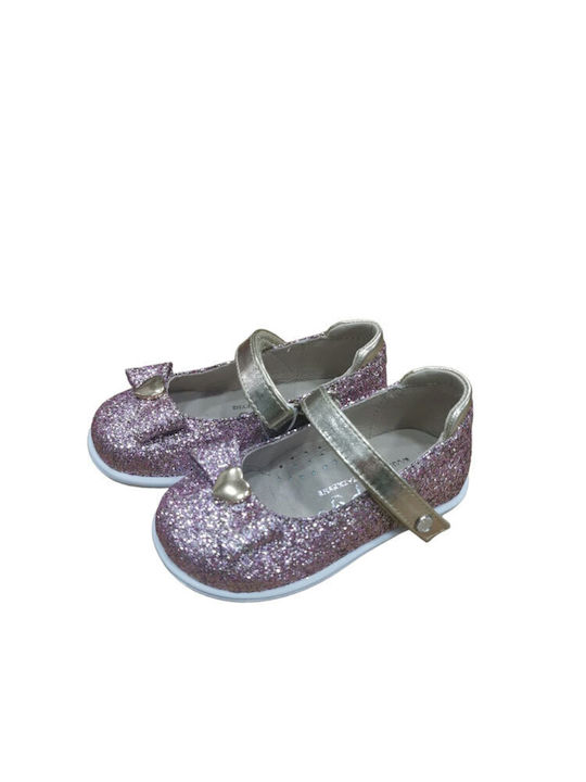 Scarpy Kids Ballerinas with Hoop & Loop Closure Pink