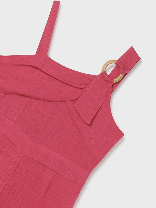 Kinder Overall Leinen Fuchsie